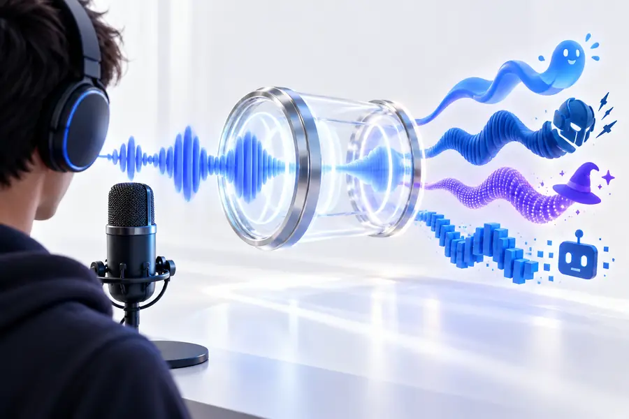 AIボイスチェンジ後の話し声のクリップ