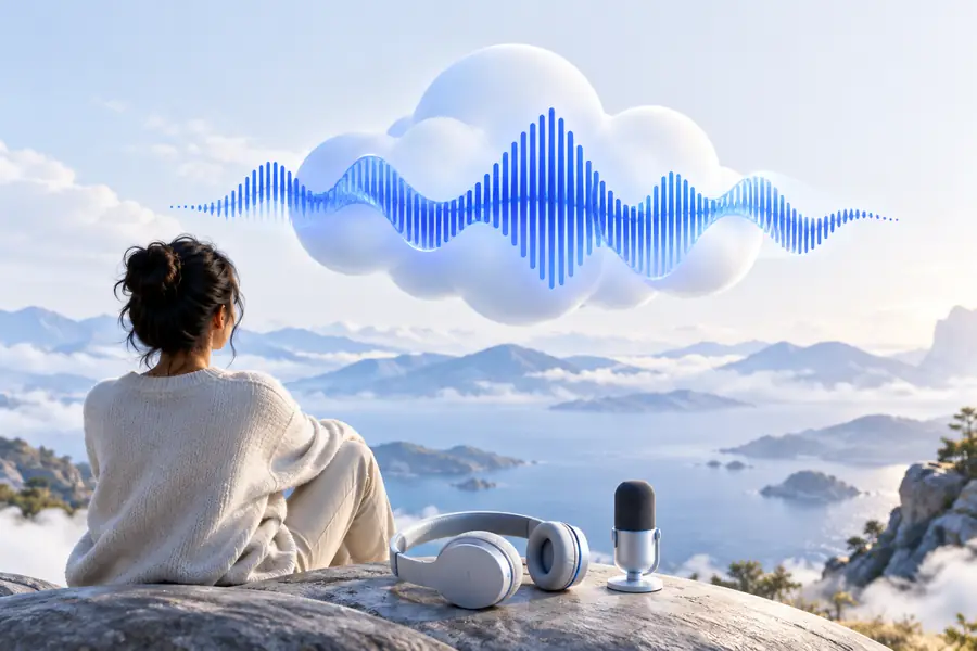Illustration of reviewing a generated voice result