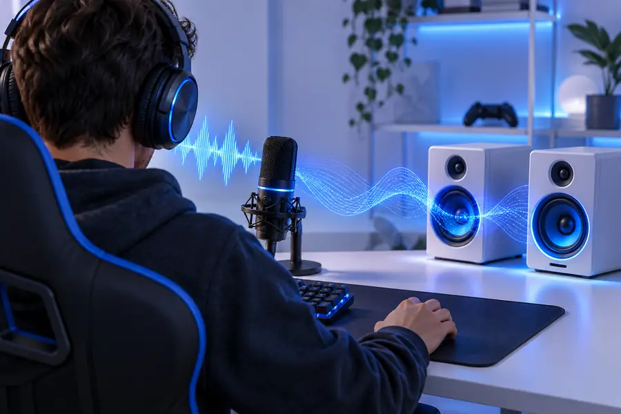Voice Ai workspace for changing spoken audio on a PC