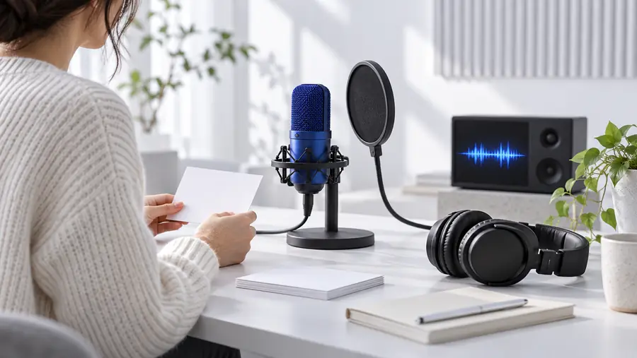 Reference recording and preparation view for voice cloning